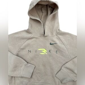Nike Youth Boys Size Large (12-13 Yrs) Tan/Brown Hoodie Size Large Nike Swoosh‎